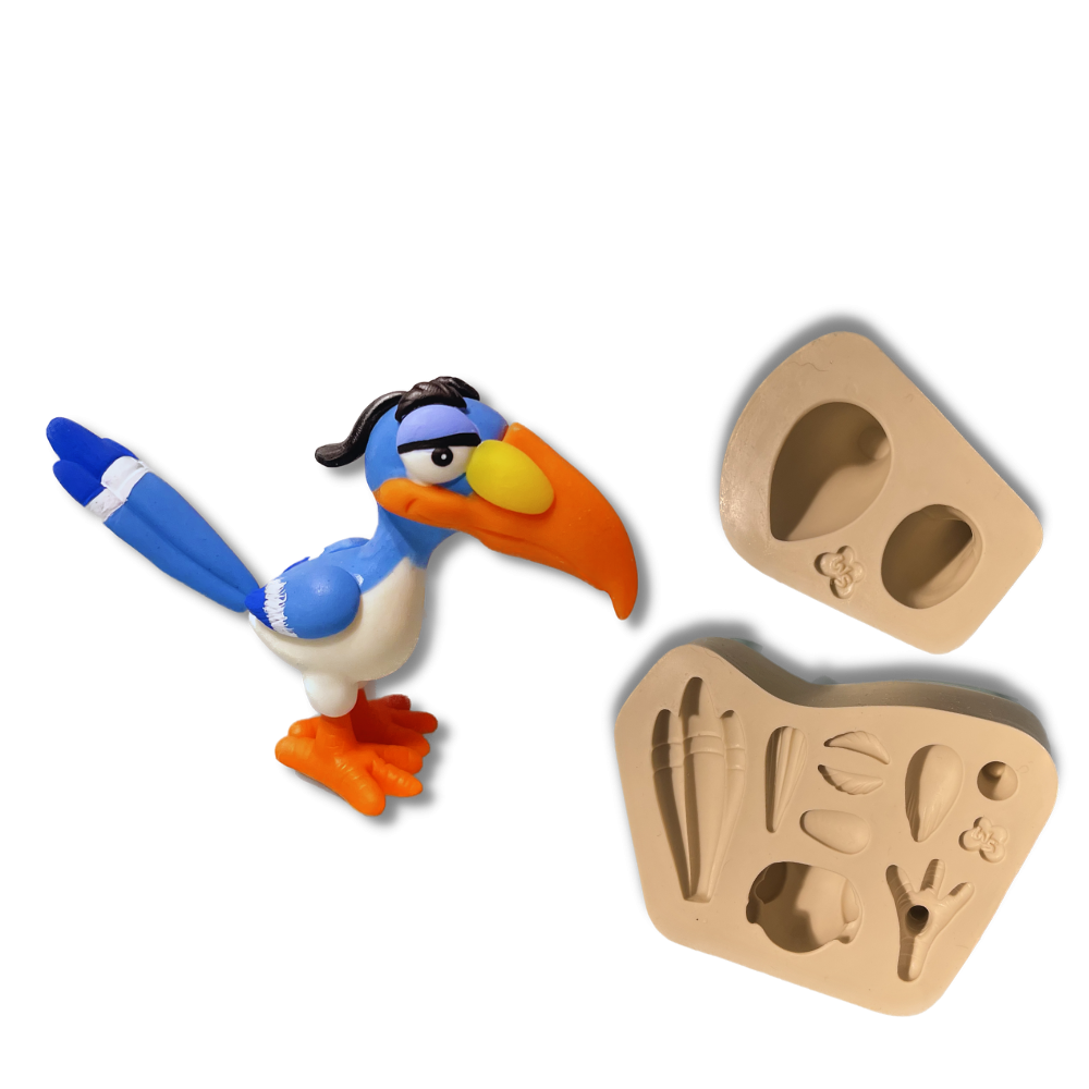 Molde de Silicone Pássaro do Reino - Cód 1263