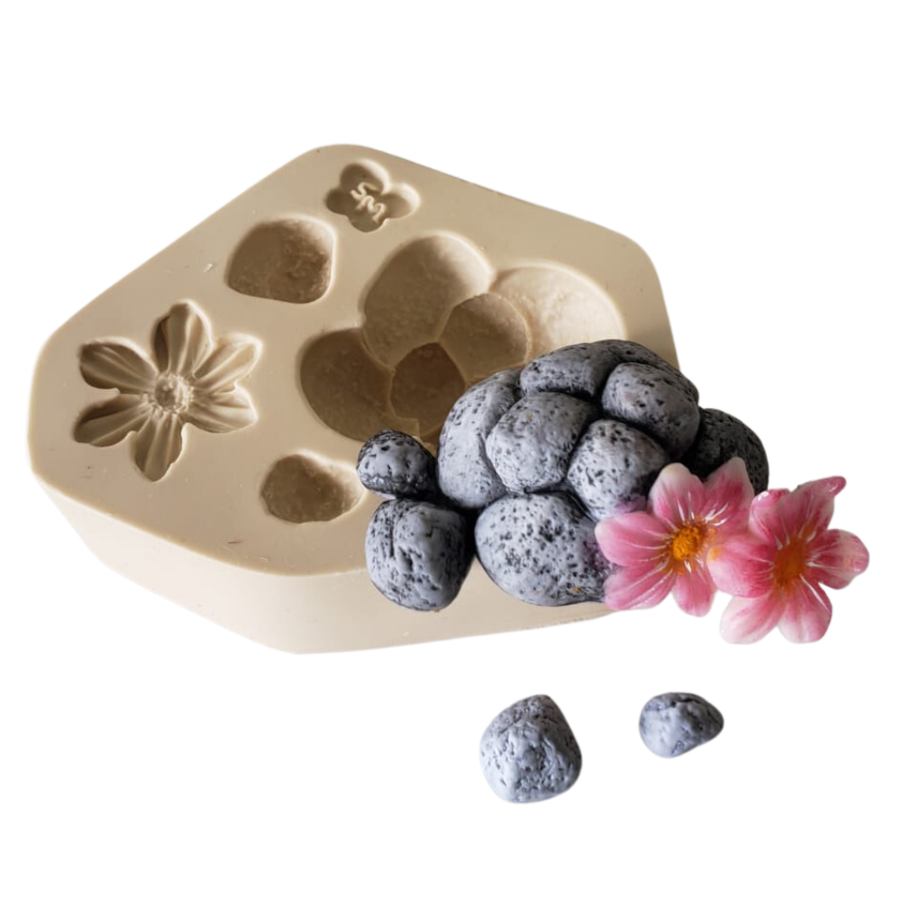 Molde de Silicone para Biscuit Pedras - Cód 1005
