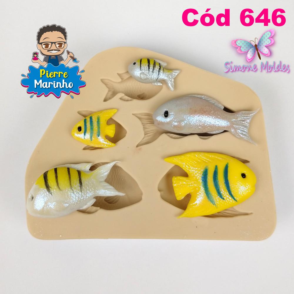 Molde de Silicone Peixes Marinho