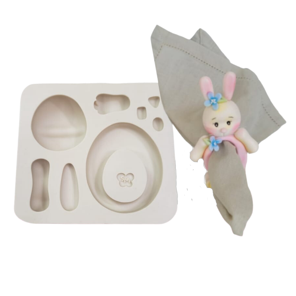Molde de Silicone Pg Coelho no Ovo - Cód 1169