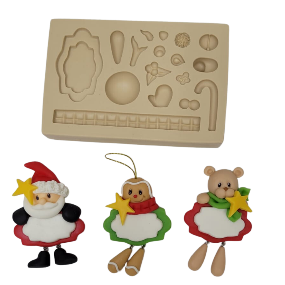 Molde de Silicone Pingentes/ PG Natalinos - Cód 1096