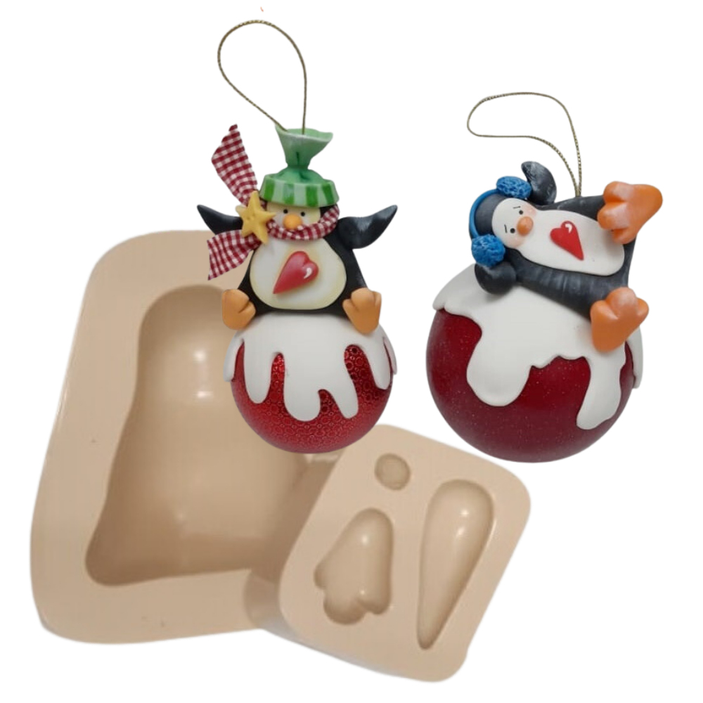 Molde de Silicone Pinguim