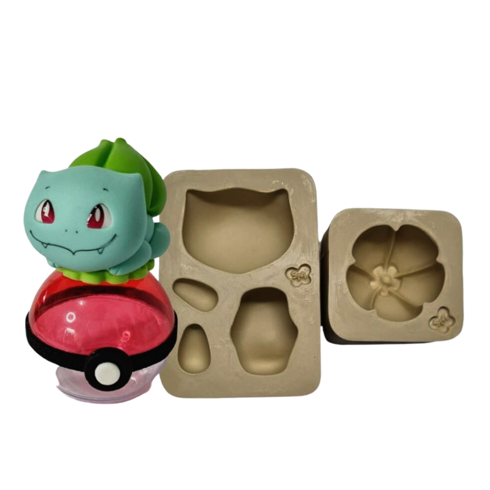 Molde de Silicone Poke Paixão Luxo -Bulbassauro - Cód 1183