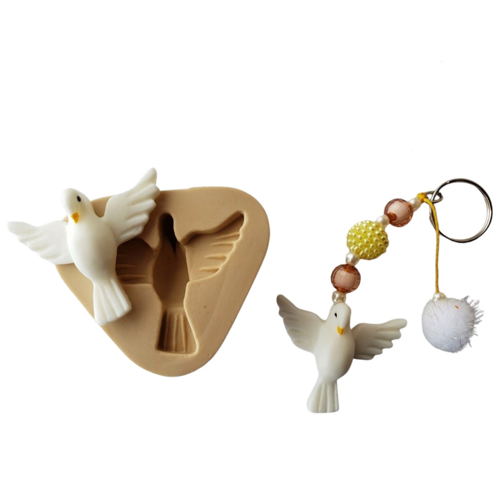 Molde de Silicone Pomba Divino P - Cód 035