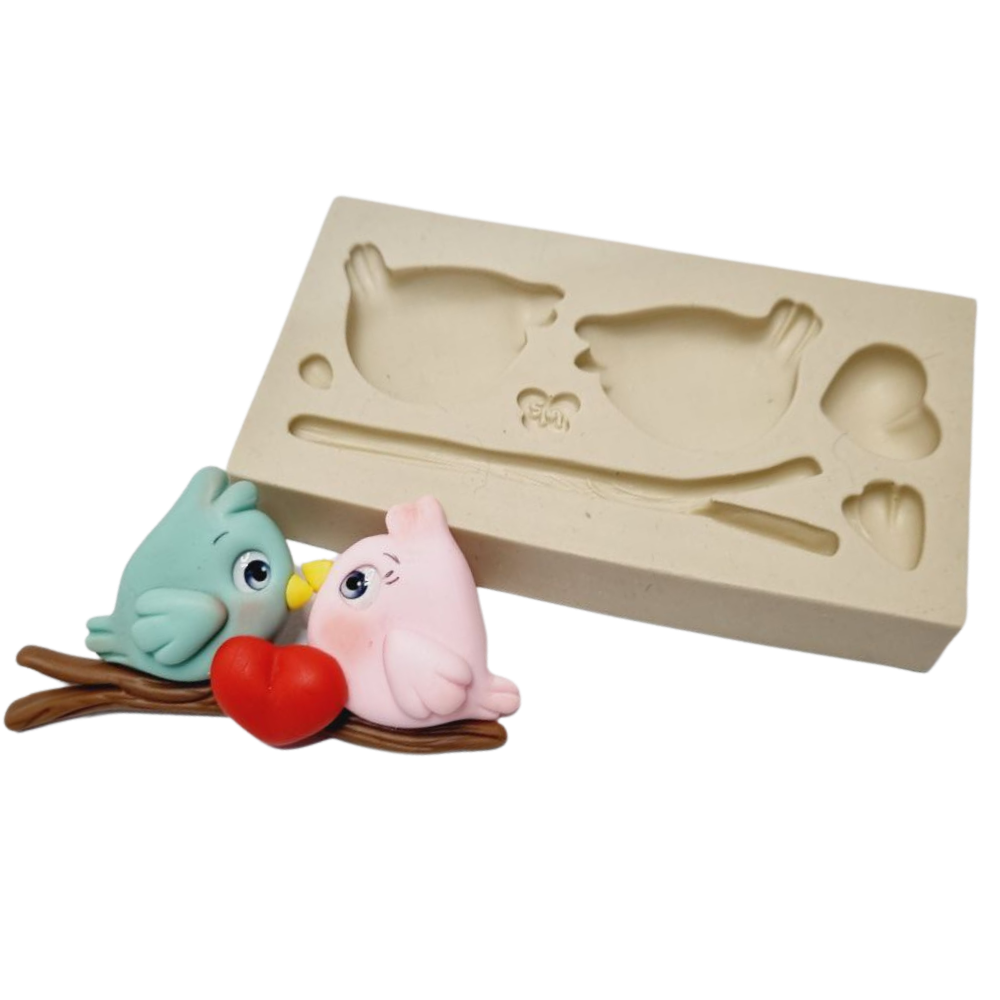 Molde de Silicone Pombinhos Love Paixão - Cód 1228