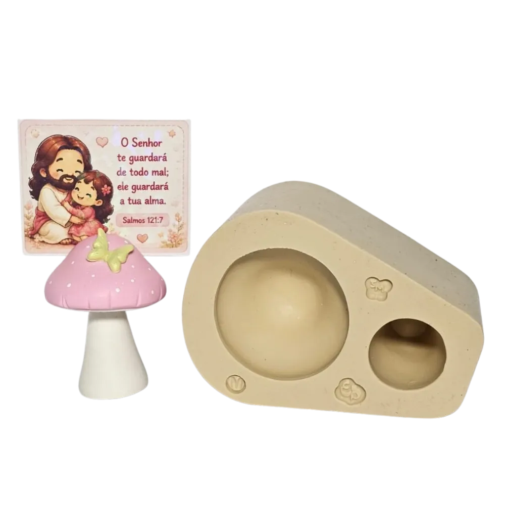 Molde de Silicone Cogumelo 3D Paixão M - Cód 2337