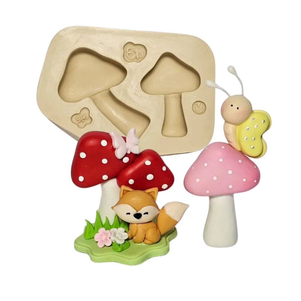 Molde de Silicone Cogumelo Paixão M - Cód 2339
