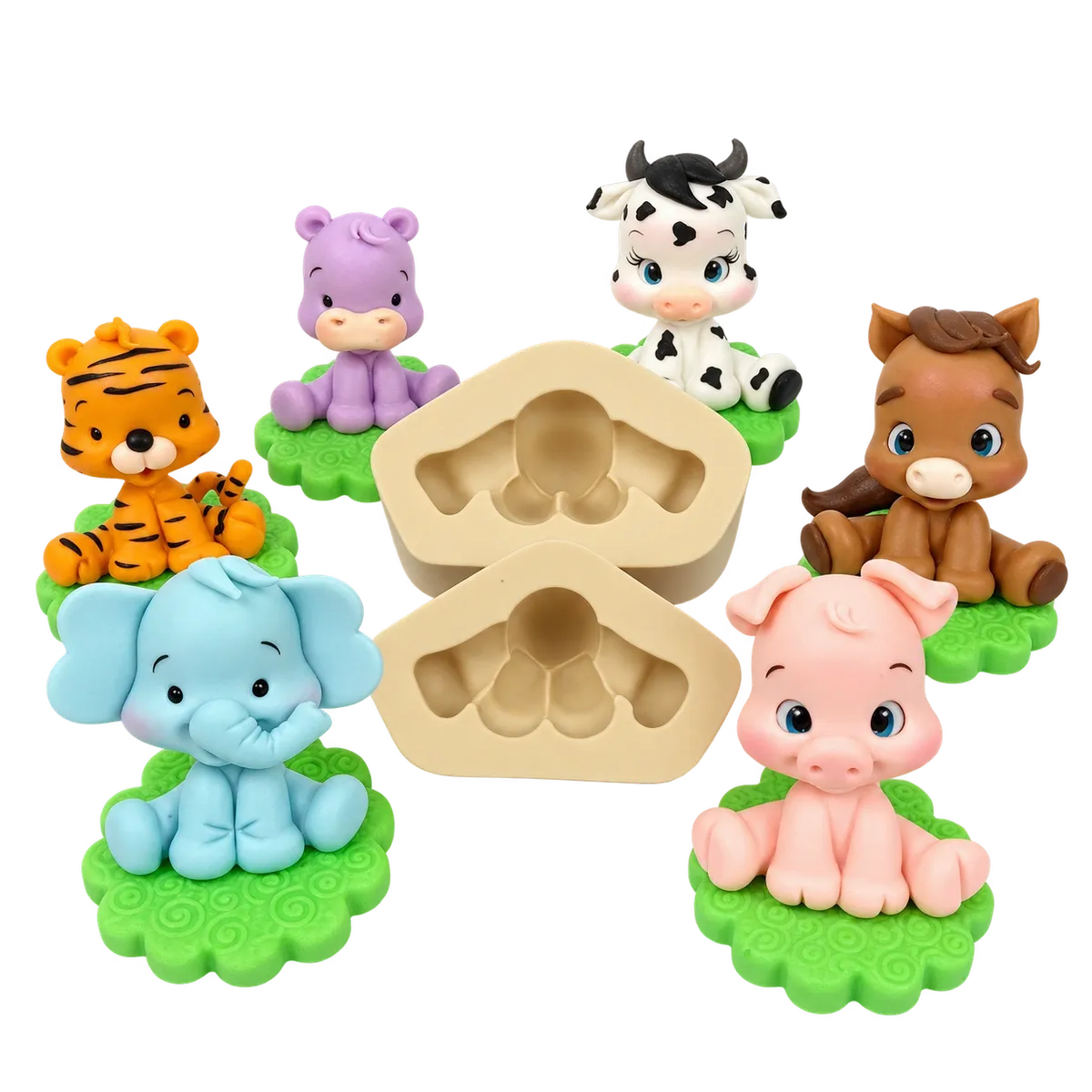 Molde de Silicone Corpinho de Bichinhos Combo -  Cód 652