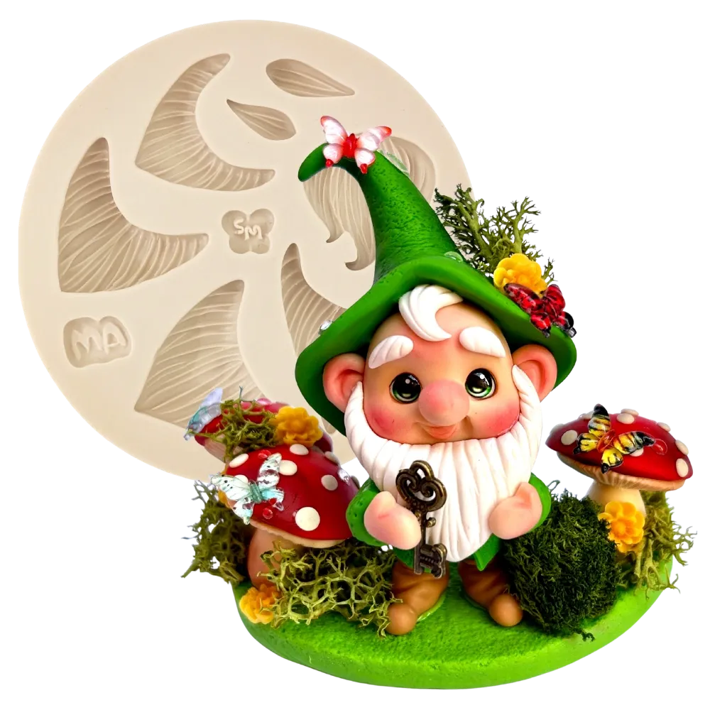 Molde de Silicone Fábrica de Gnomos - Barbas - Cód 2374