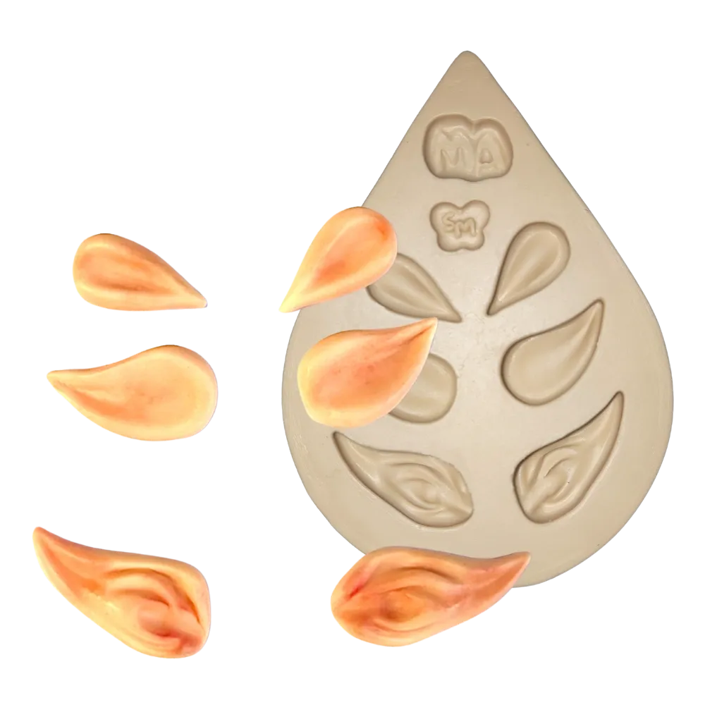 Molde de Silicone Fábrica de Gnomos - Orelhinhas - Cód 2377