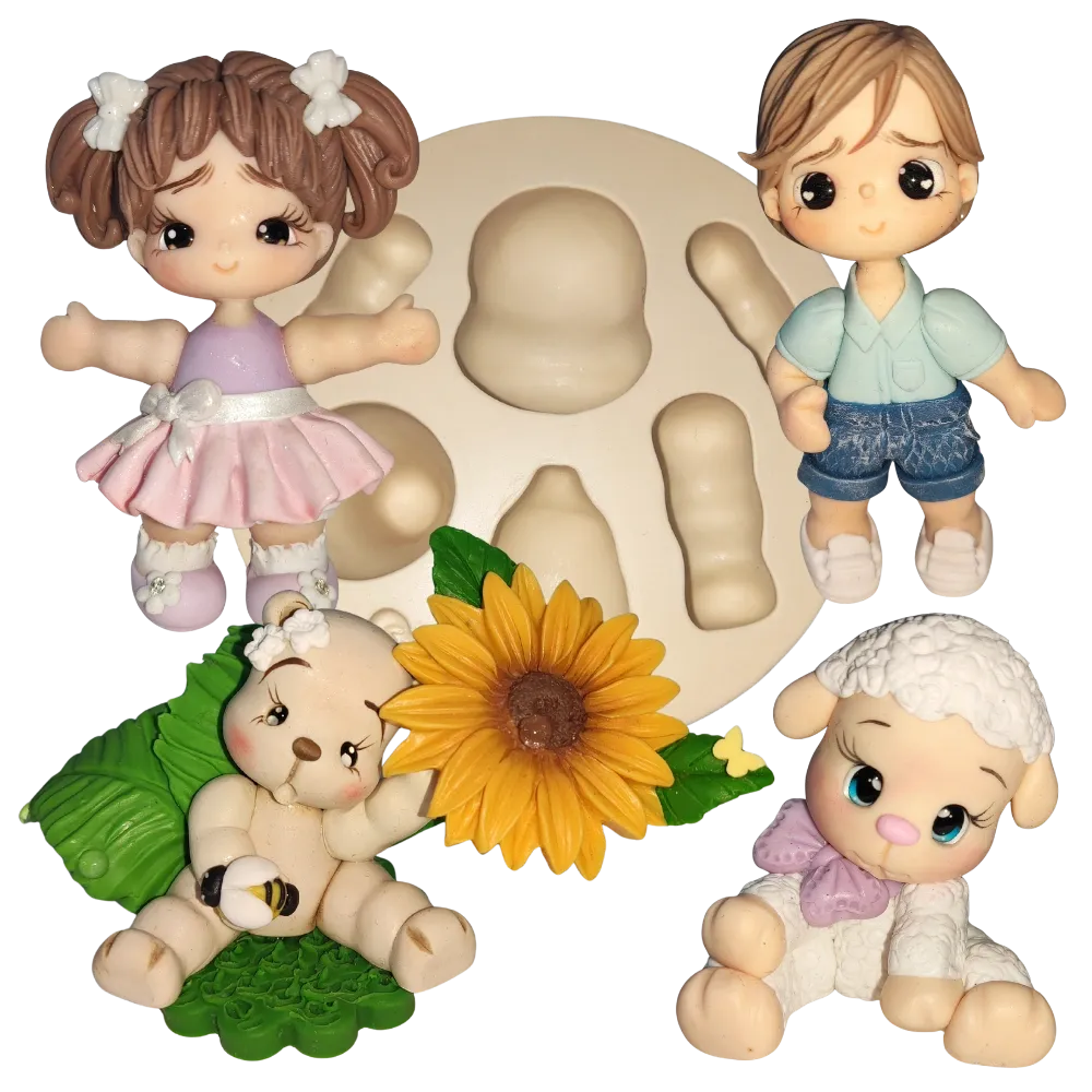 Molde de Silicone Fofurinhas Baby - Cód 2393