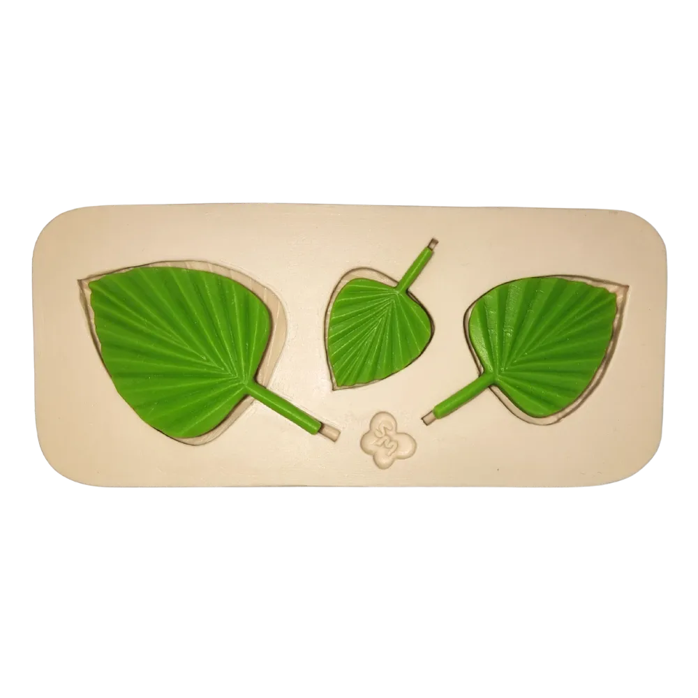 Molde de Silicone Folhas Leque - Cód 2404