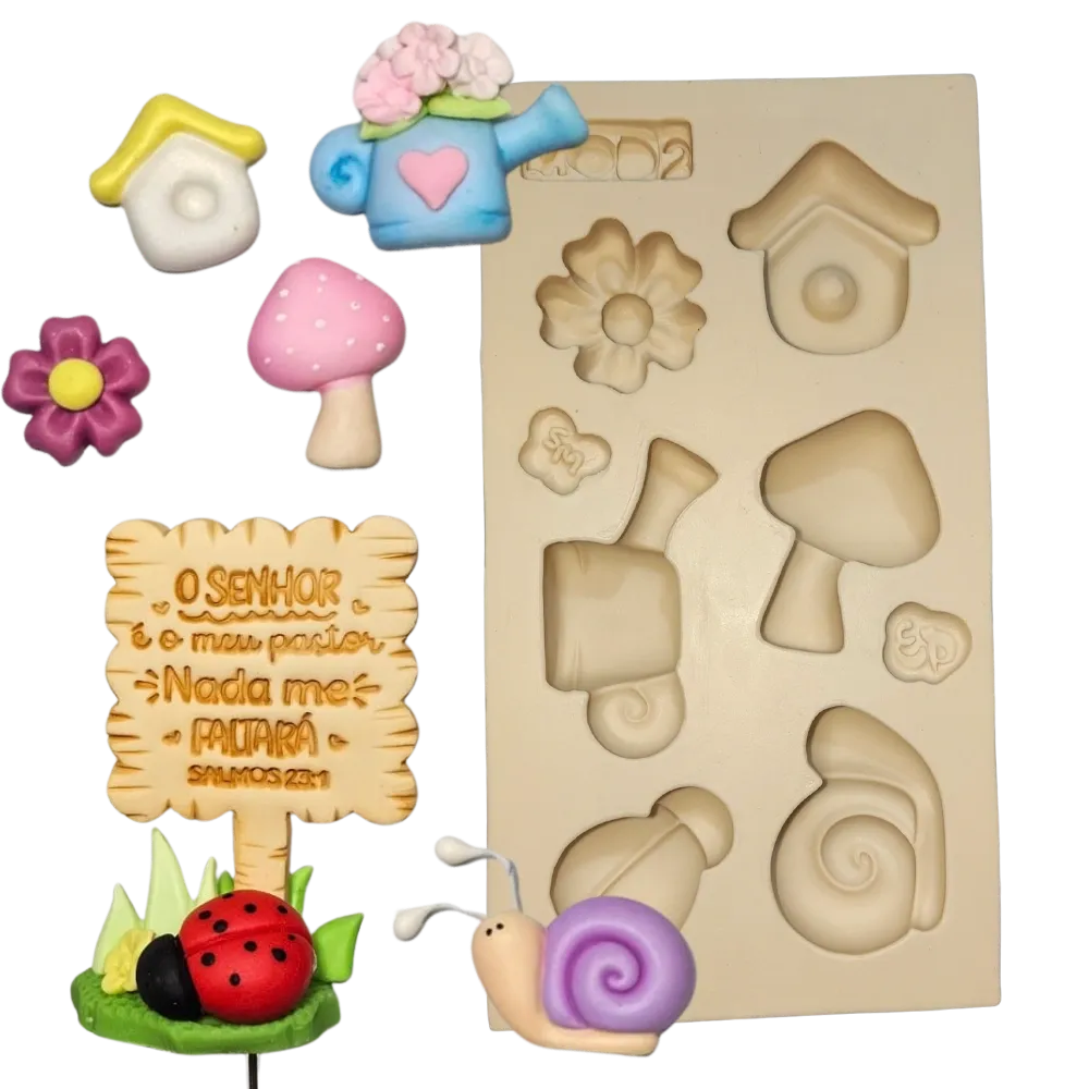Molde de Silicone Jardim Paixão Modelo 2 - Cód 2341