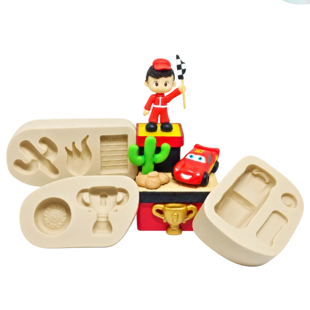 Molde de Silicone Kit Carro Combo - Cód 406