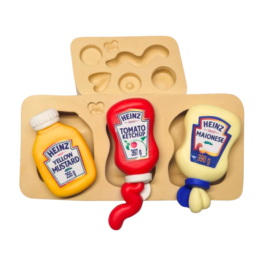 Molde de Silicone Kit Molhos Paixão P -  Cód 1212