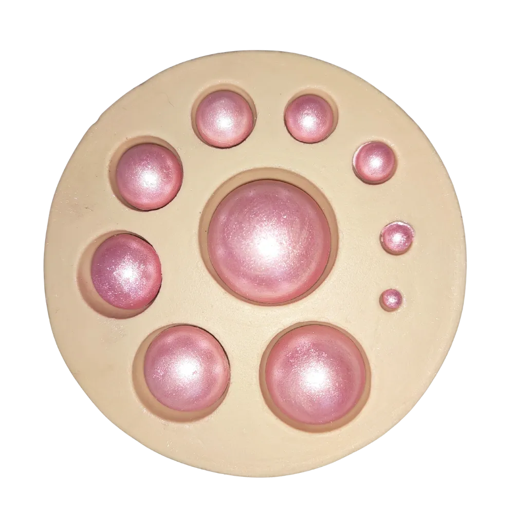 Molde de Silicone Meia Pérolas / Medidas Pequenas - Cód 2390