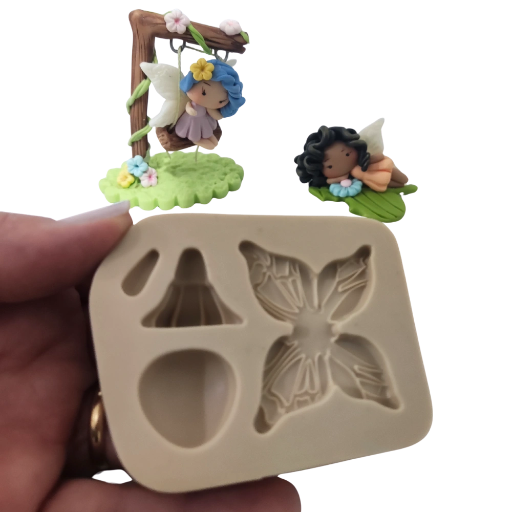 Molde de Silicone Mini Boneca Fada