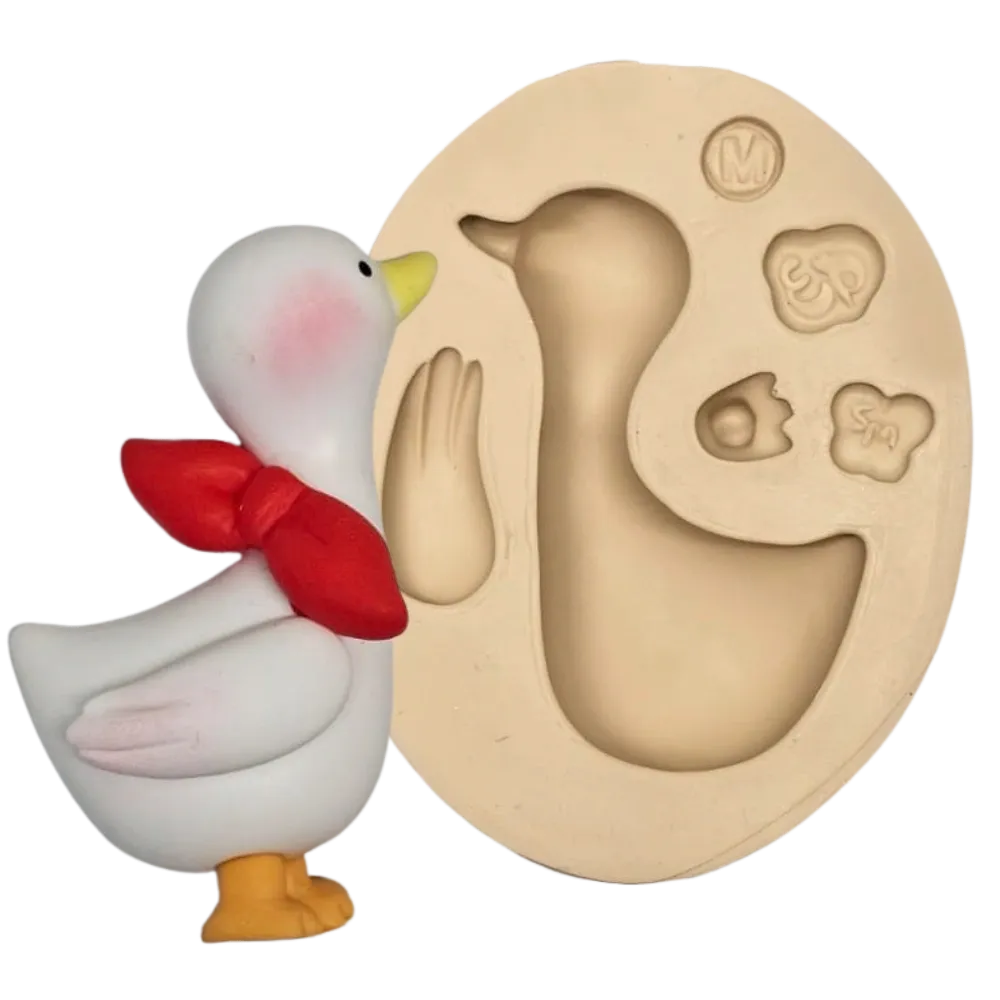 Molde de Silicone Patinho Paixão M - Cód 2343