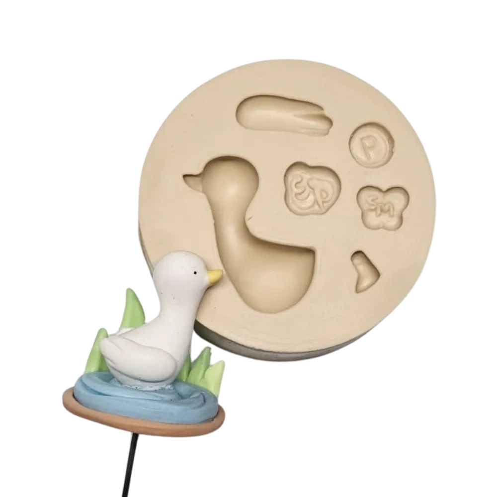 Molde de Silicone Patinho Paixão P - Cód 2342