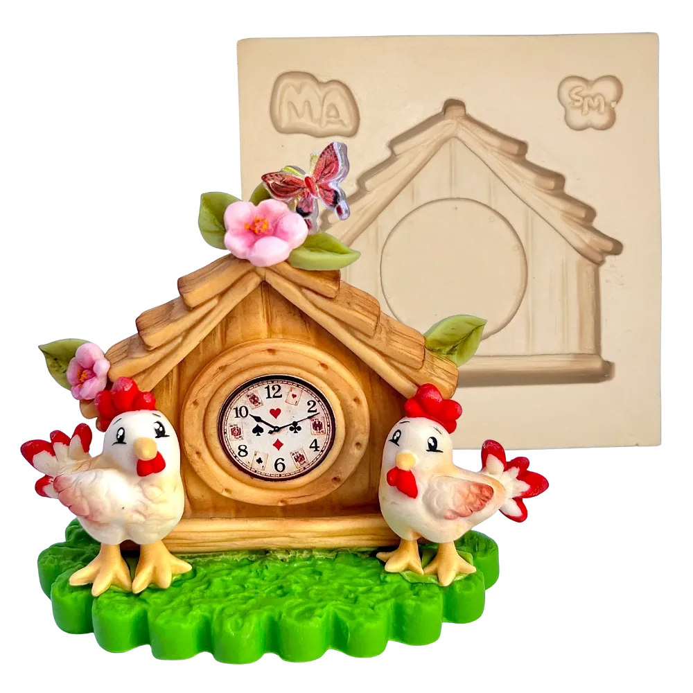Molde de Silicone Relógio Casinha - Cód 2367