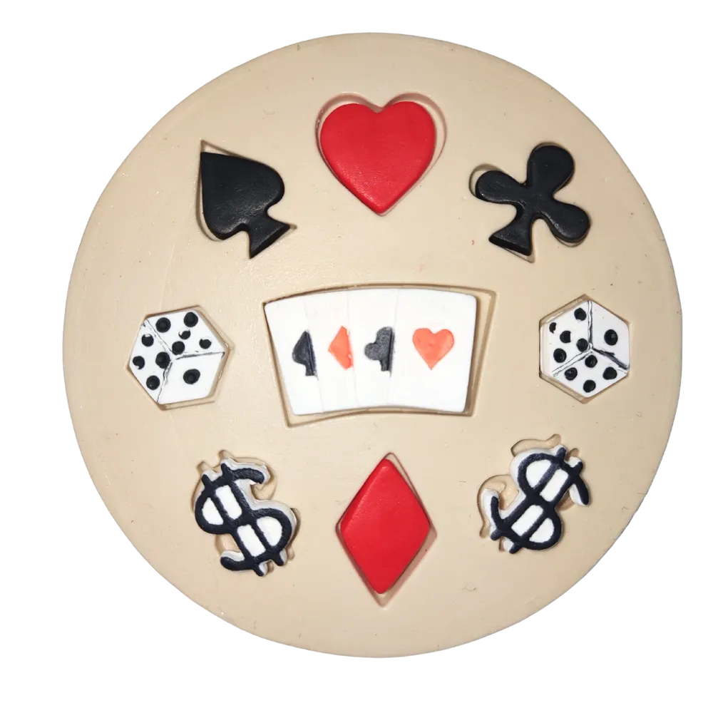 Molde de Silicone Símbolos Jogos Cassino - Cód 2407