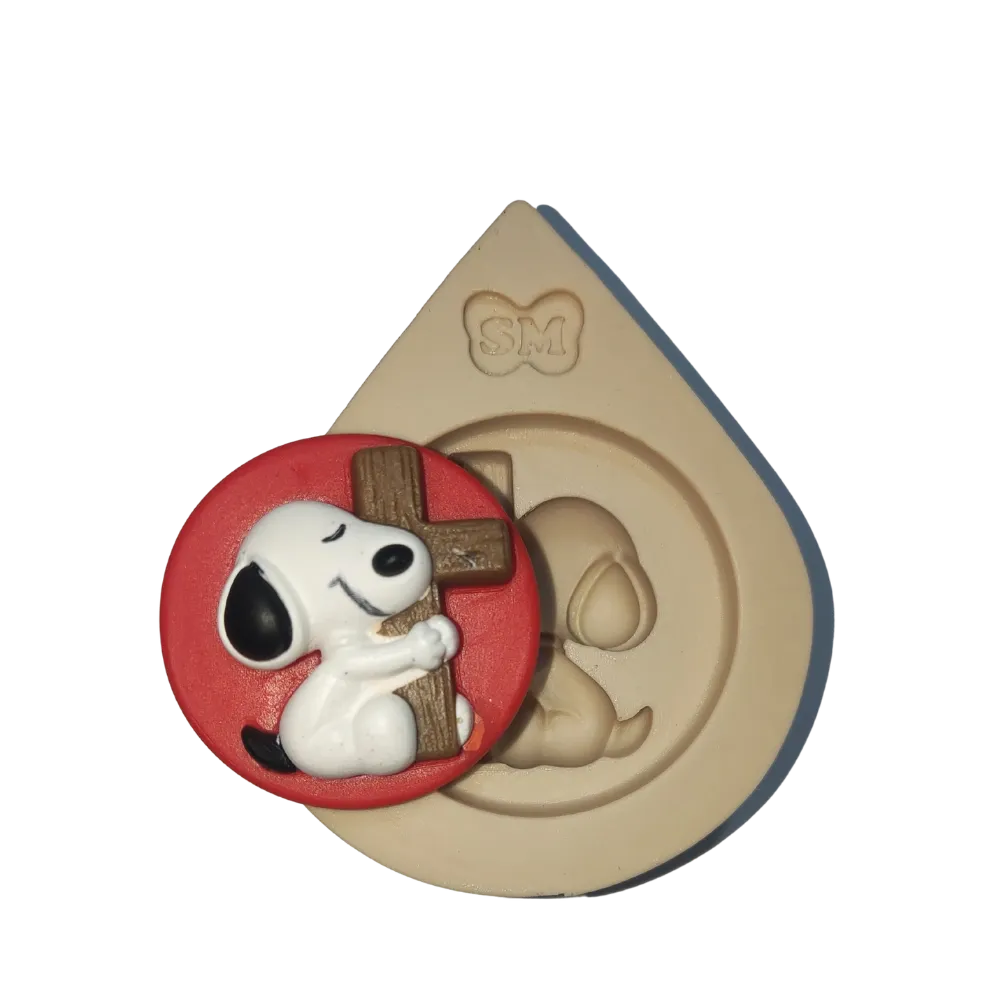 Molde de Silicone Snopdog Cruz Medalha - Cód 2413