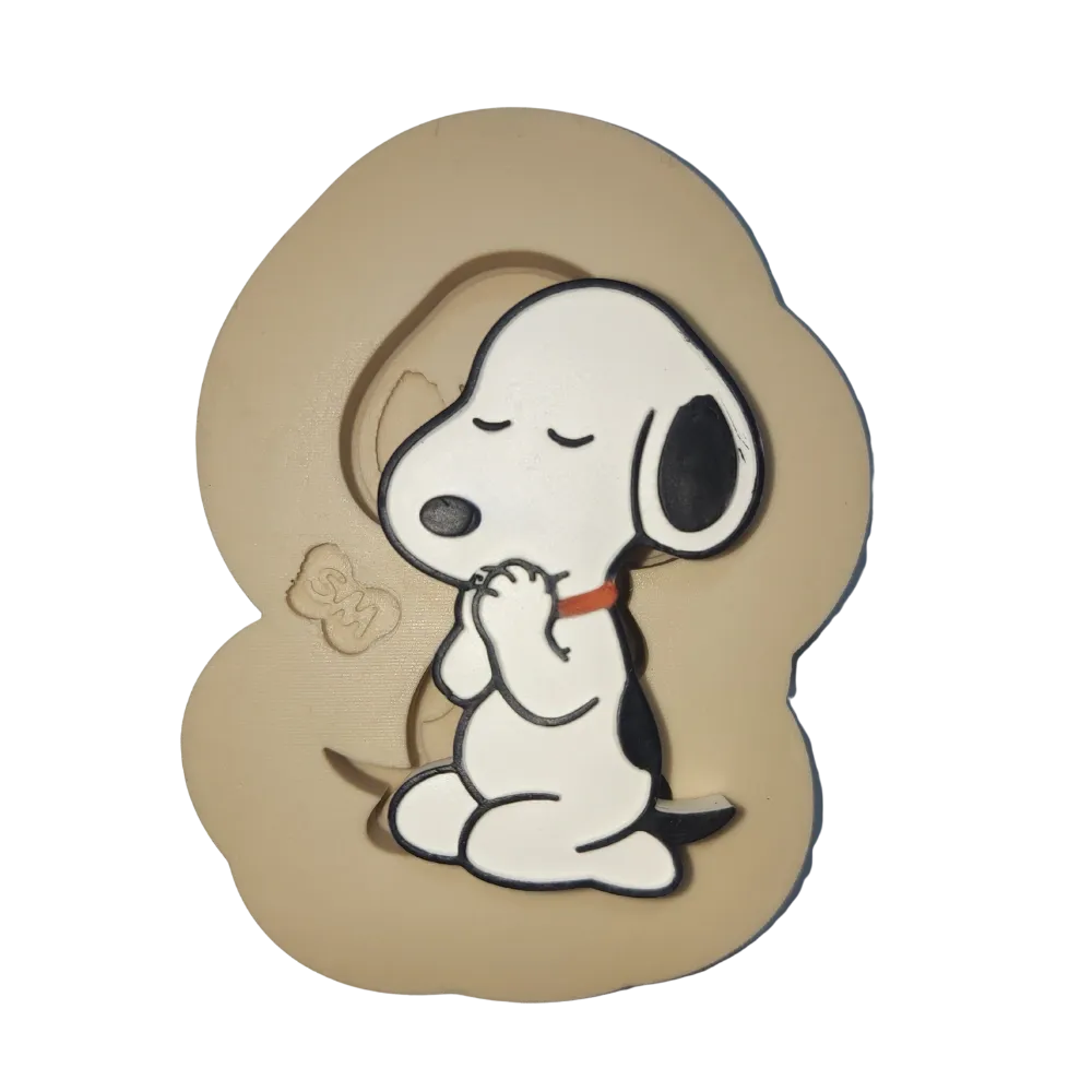 Molde de Silicone Snopdog Rezando Estilo Cartoon - Cód 2418