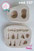 Molde de silicone - Dino Kit cód 127