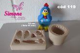 Molde de silicone - Kit galinha na bola cód 119