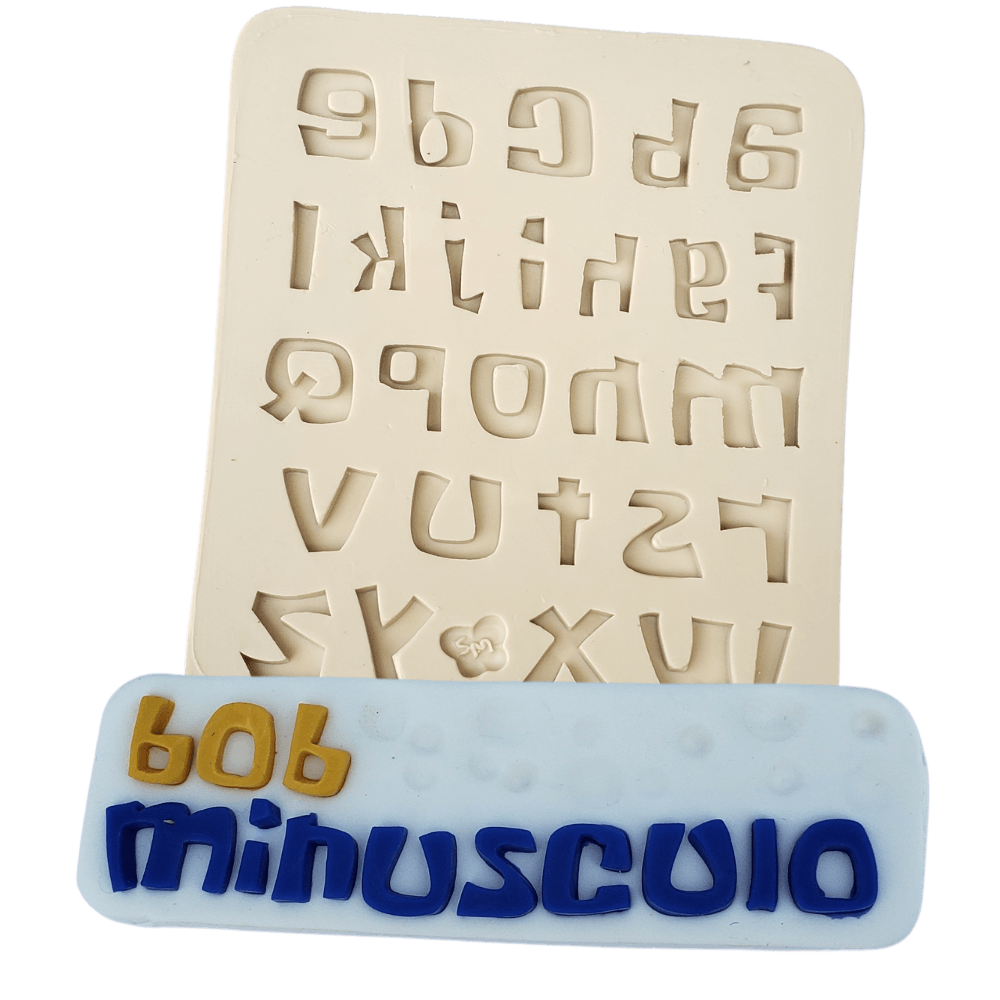 Molde de Silicone Alfabeto bob minúsculo - cod 1567