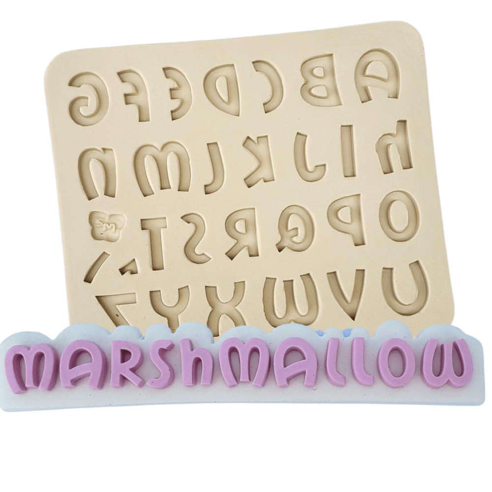 Molde de Silicone Alfabeto marshmallow- cod 1578
