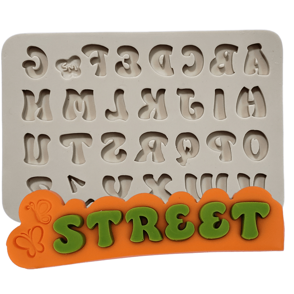 Molde de Silicone Alfabeto street - cod 1569