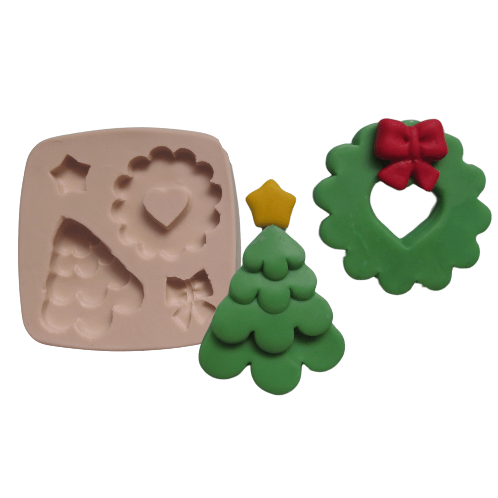 Molde de silicone Apliques natalinos cód 203