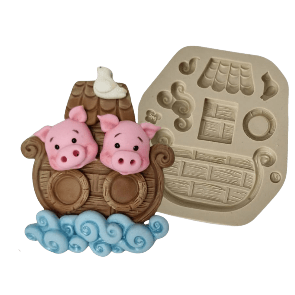 Molde de Silicone Arca de Noé Paixão M - Cód 1188