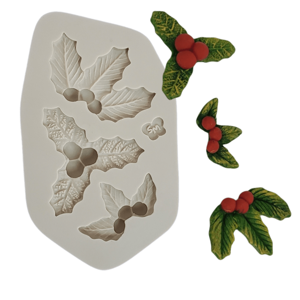 Molde de Silicone Azevinhos - cód 1594