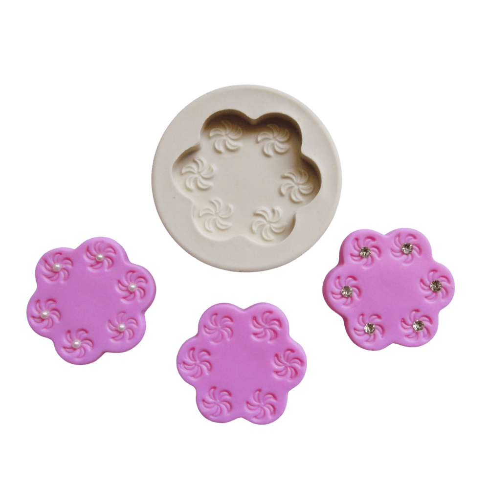 Molde de silicone - Base Flor Giratória cod 172