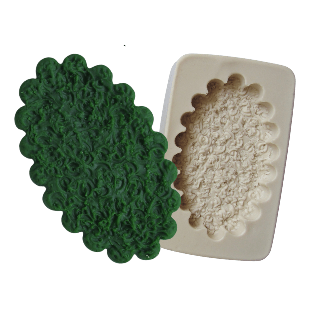 Molde de silicone - Base oval grama modelo 2 cód 195