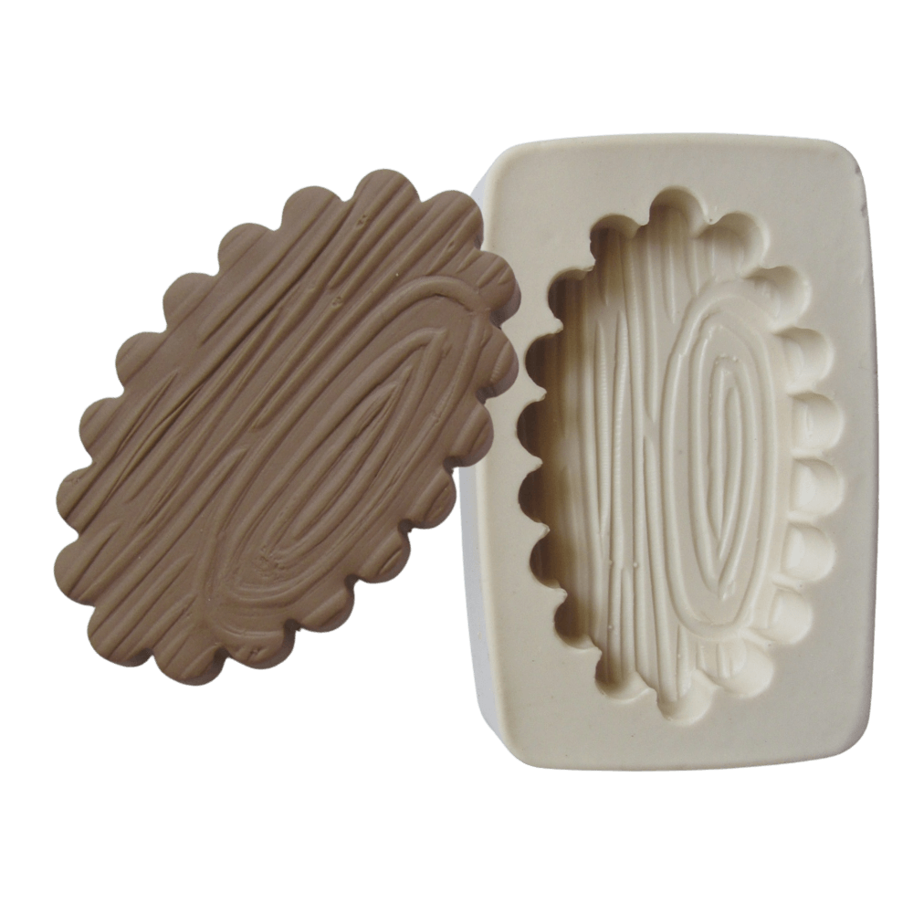 Molde de silicone - Base oval madeira Modelo 2 cód 192