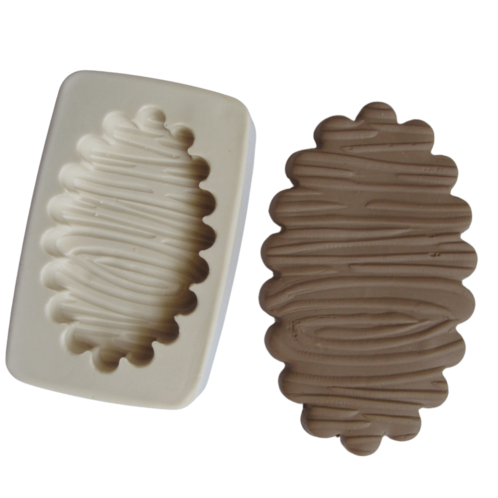 Molde de silicone - Base oval madeira modelo 3 cód 193