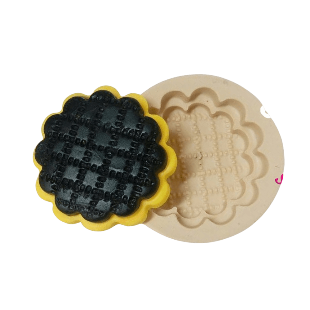 Molde de silicone Base picotada Dupla - cód 253