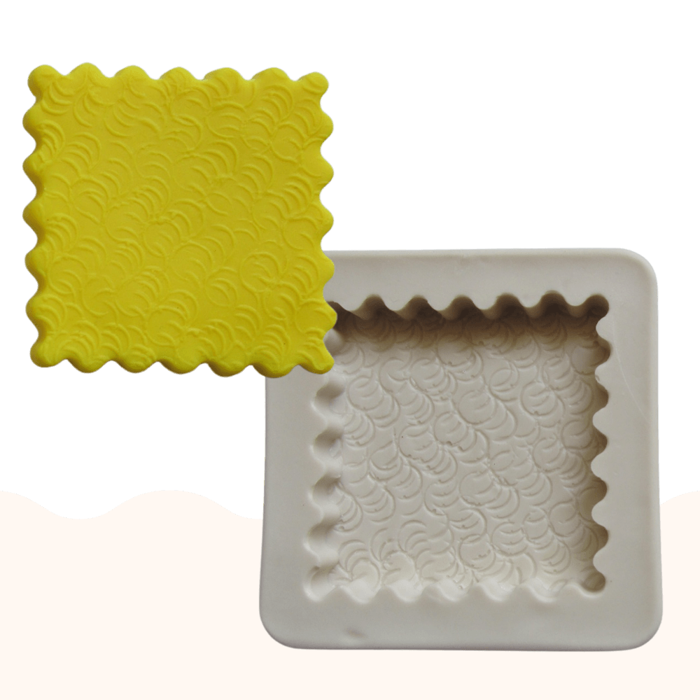 Molde de silicone - Base quadrada arabesco cód 191
