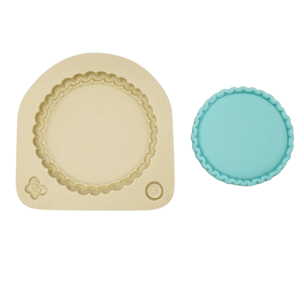 Molde de Silicone Base Redonda Lisa com Borda G - Cód 969