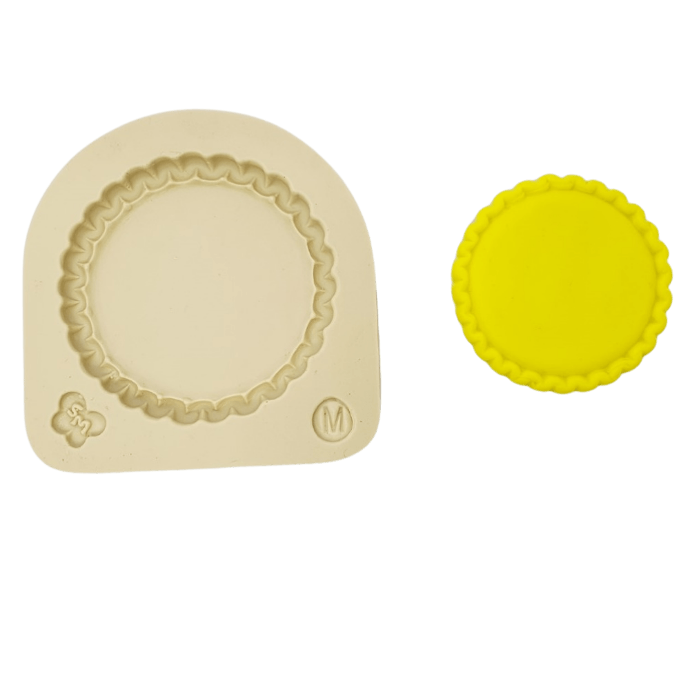 Molde de Silicone Base redonda Lisa com Borda M - Cód 968