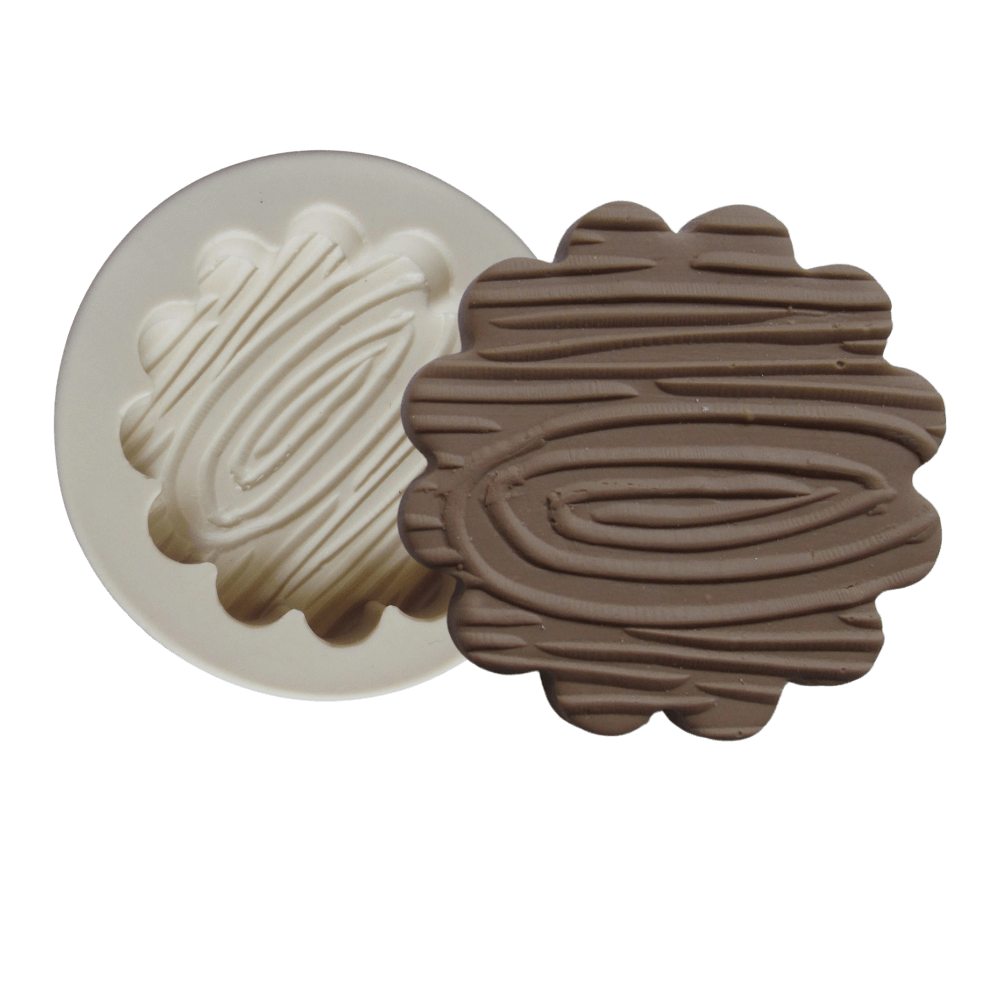 Molde de silicone - Base redonda madeira G cód 194