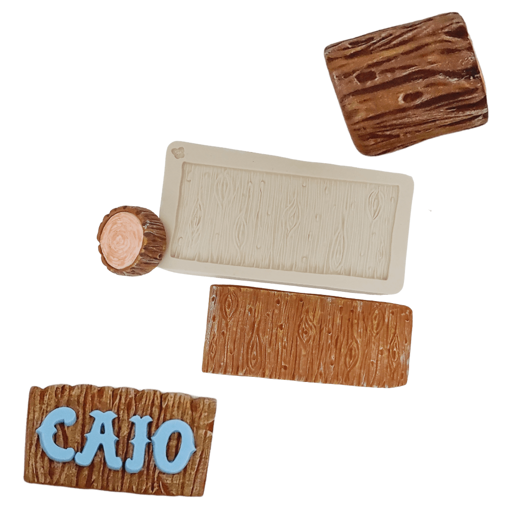 Molde de Silicone Base texturizada tronco - cod 1529