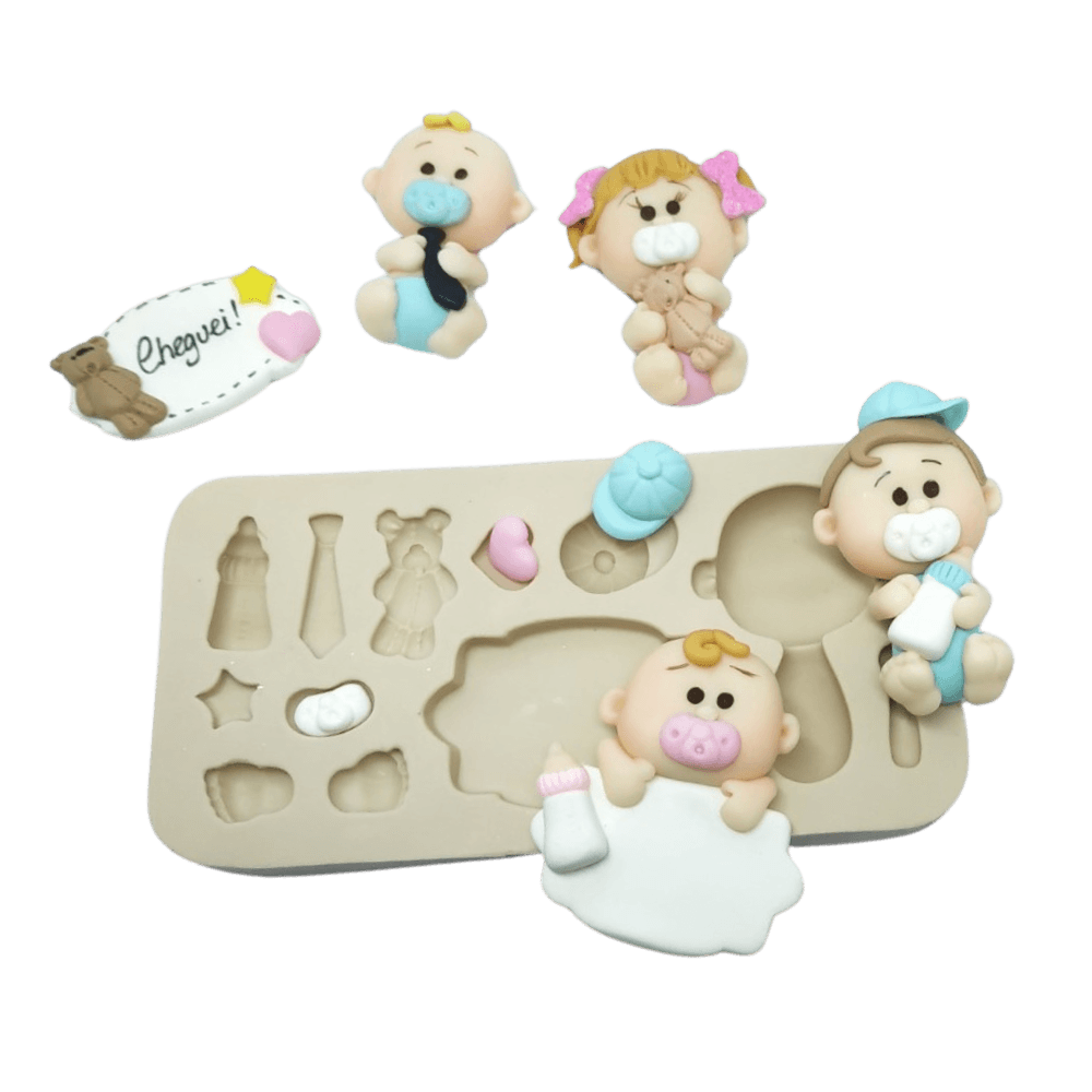 Molde de Silicone Bebê Paixão - Cód 489