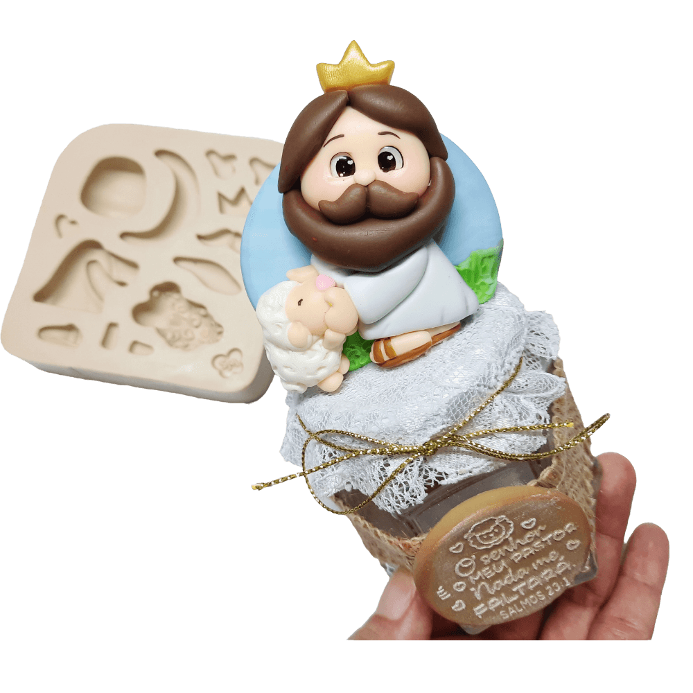 Molde de Silicone para Biscuit Bom Pastor - Cód 1024