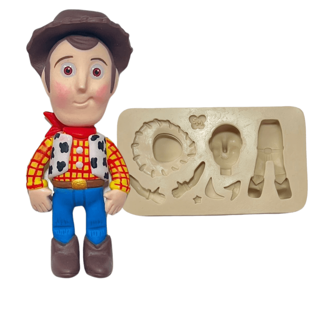 Molde de Silicone Boneco Cowboy Xerife - cod 1490