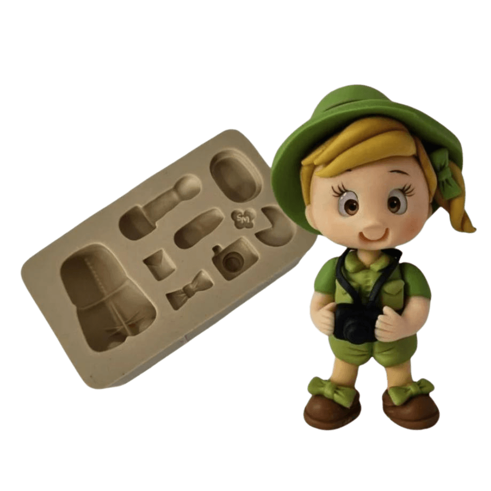 Molde de Silicone Boneco Safari Paixão Sem Cabeça - Cód 1201
