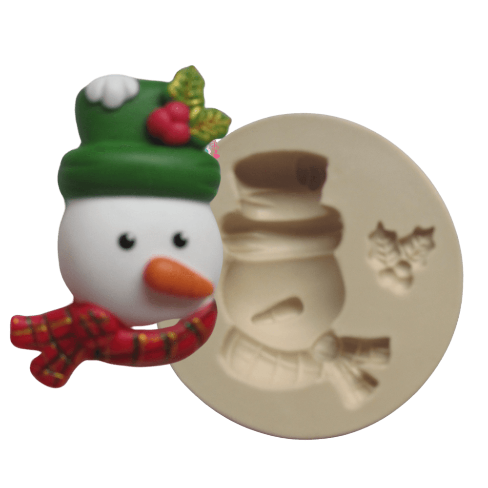 Molde de silicone Cabeça boneco de neve cód 209